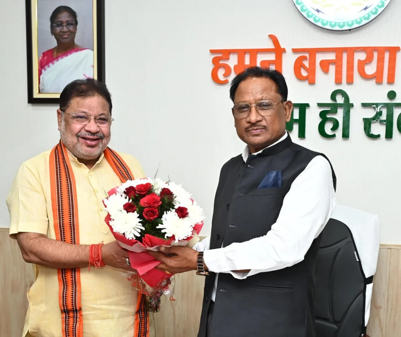Newly elected BJP MLA Sunil Soni meets Chief Minister Vishnu Dev Sai