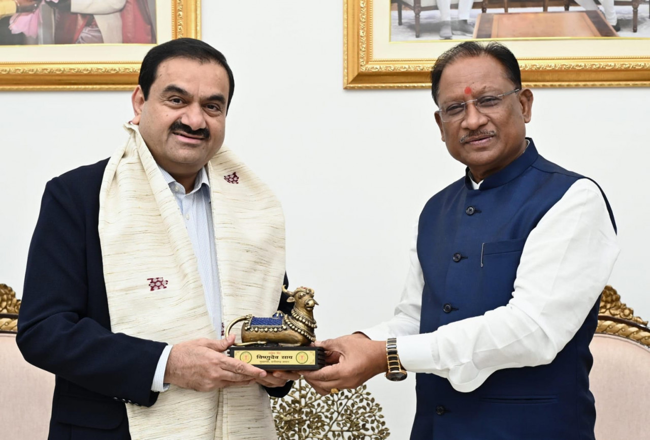 Gautam Adani meets Chief Minister Vishnu Dev Sai