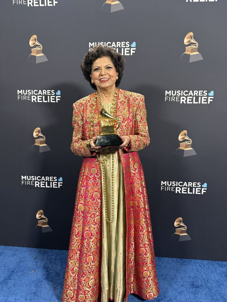 Chandrika Tandon winning Grammy award