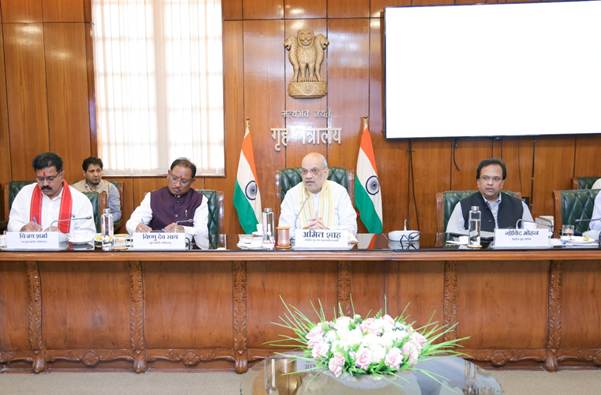 Amit Shah holds review meeting with CM Sai on new Criminal Laws